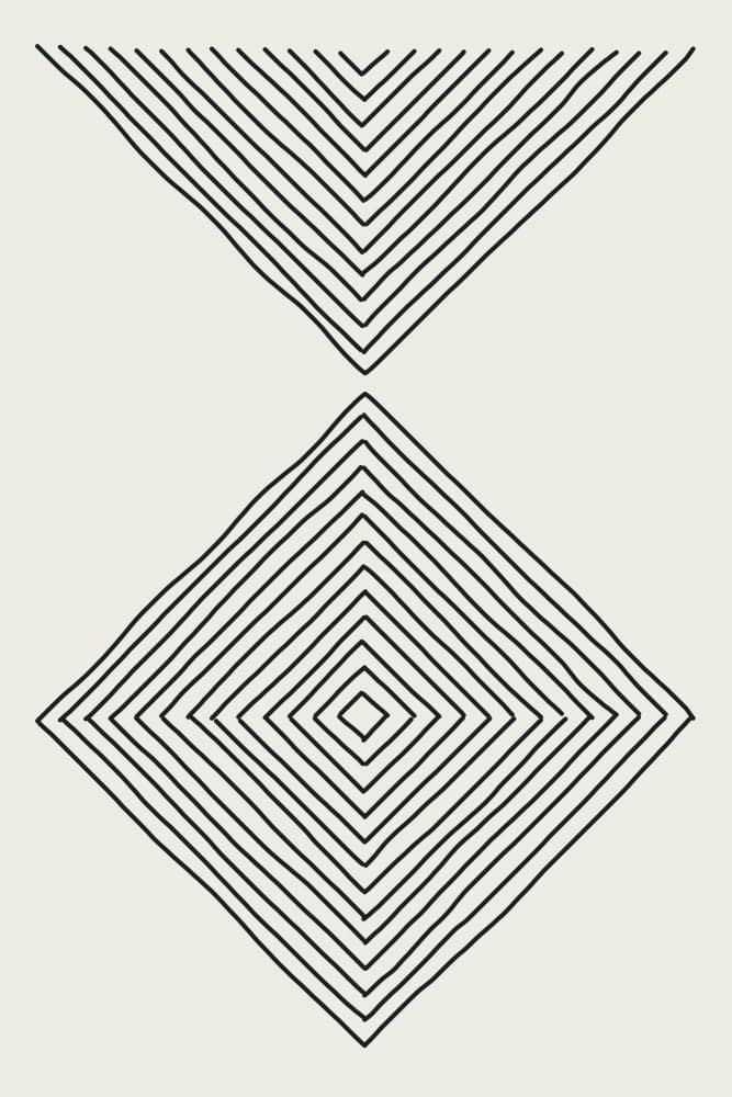 Geometric Line Progression by jay stanley — canvas wall art