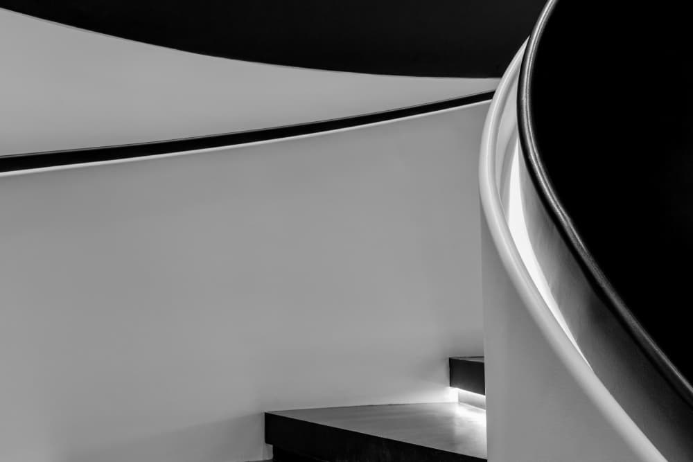 Modern Curved Staircase by konglingming — canvas wall art