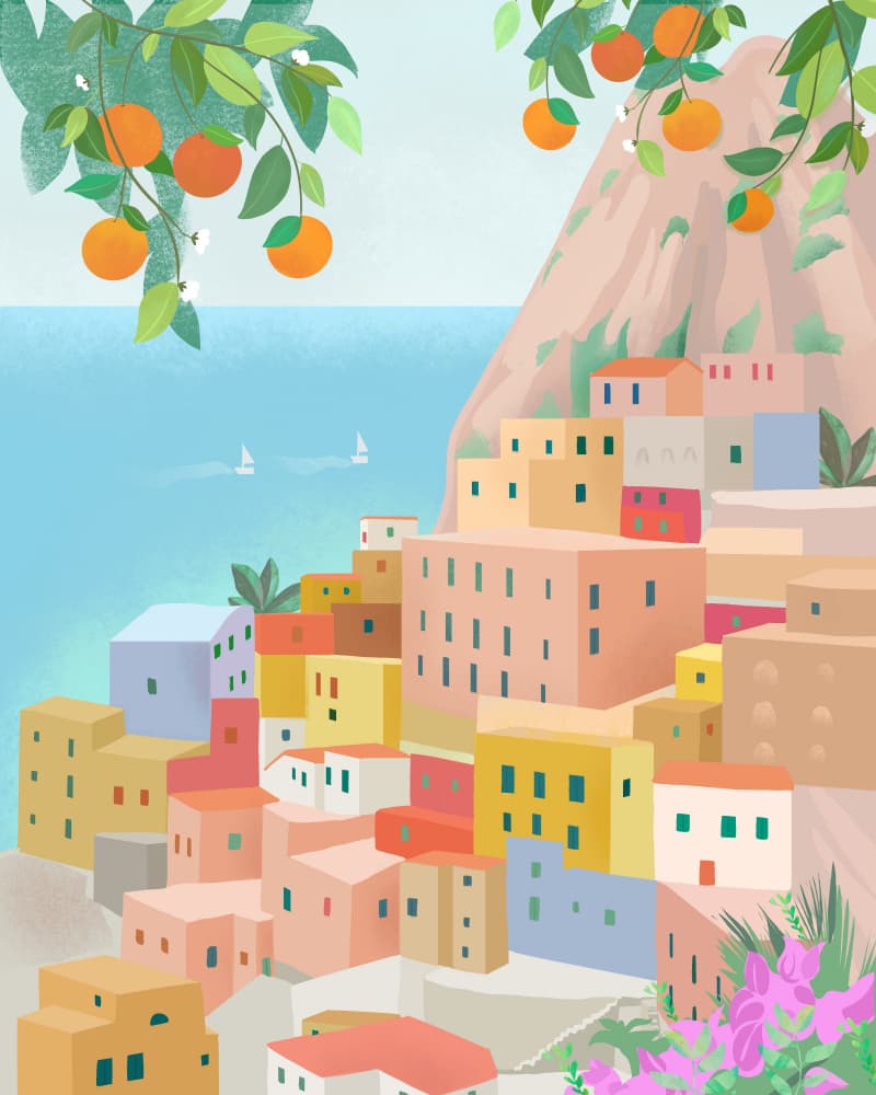 Amalfi by Petra Lizde — canvas wall art