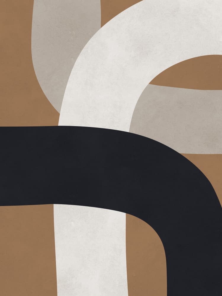 Abstract Earthy Curves by Vitor Costa — canvas wall art