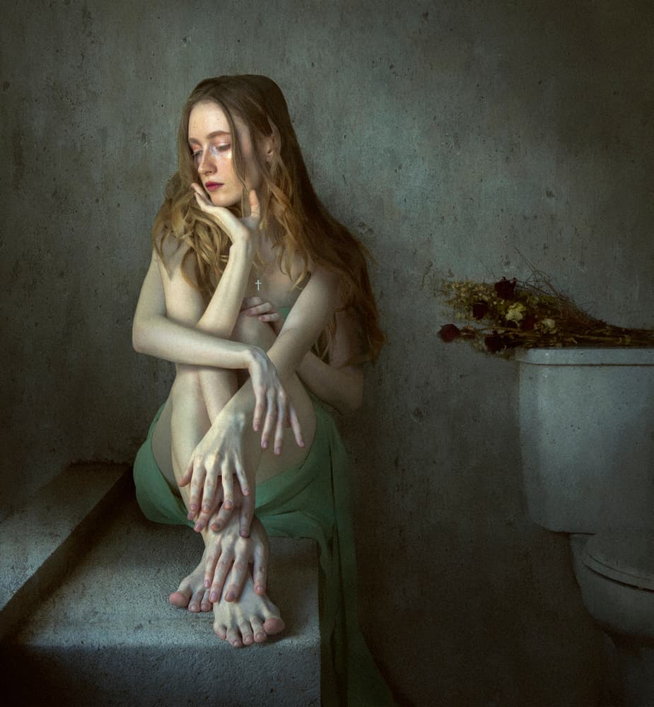 Melancholy In Green by Sebastian Kisworo — canvas wall art