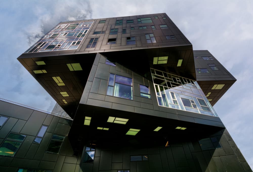 Dark Angular Architecture by Marianne Wogeck — canvas wall art