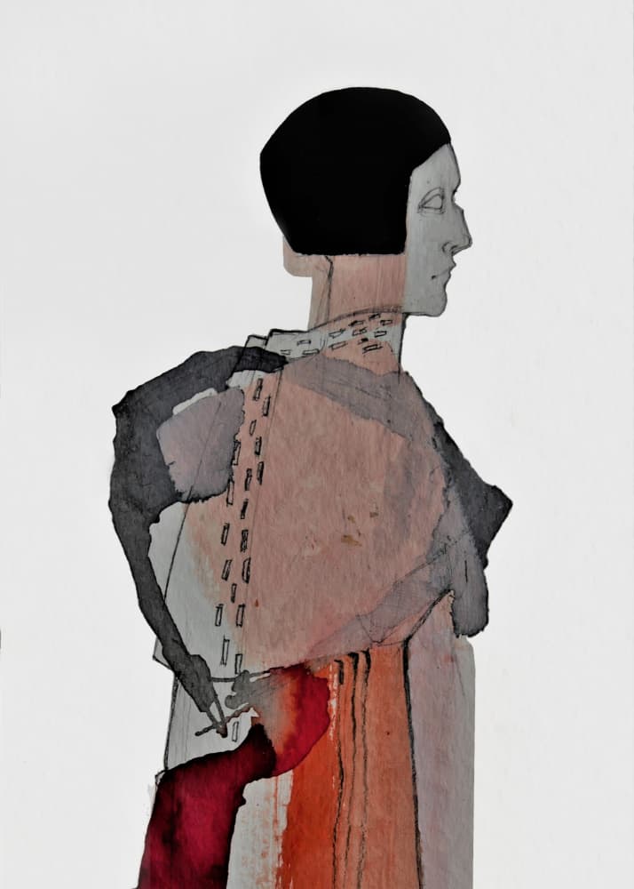 Elegant Abstract Figure by Doris Schmitz — canvas wall art
