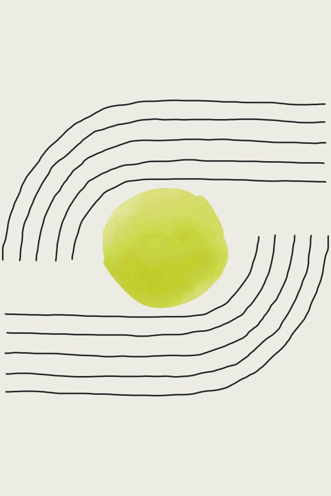 Abstract Green Sun by jay stanley — canvas wall art