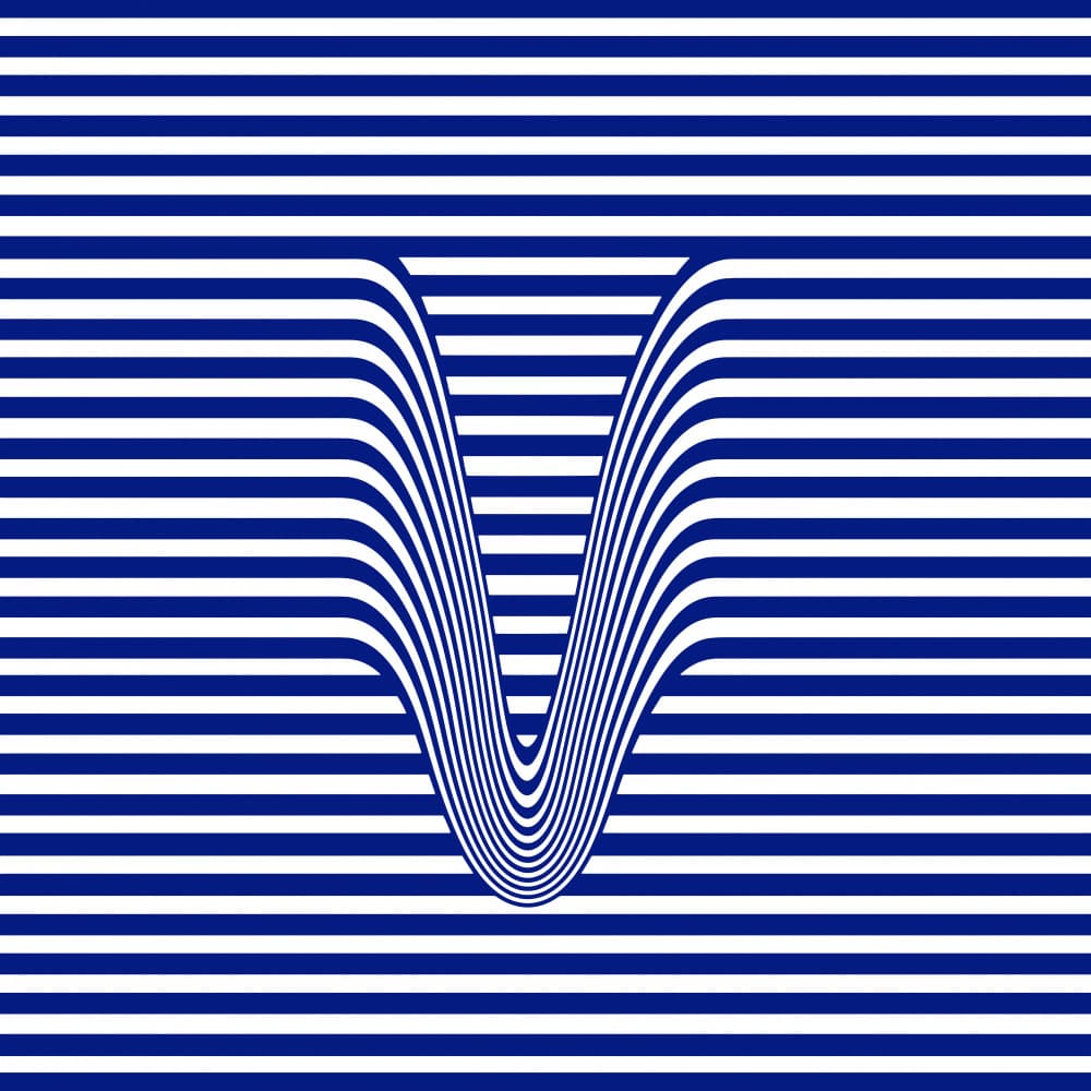 Blue Stripe Illusion by Carlos Perez Del Moro — canvas wall art