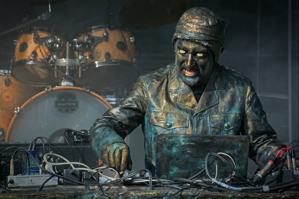 Intense Robotic Musician by Lus Joosten — canvas wall art