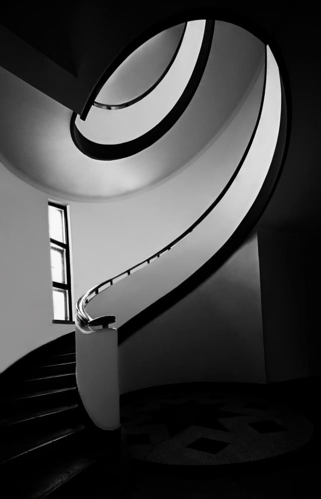 Elegant Spiral Staircase by konglingming — canvas wall art