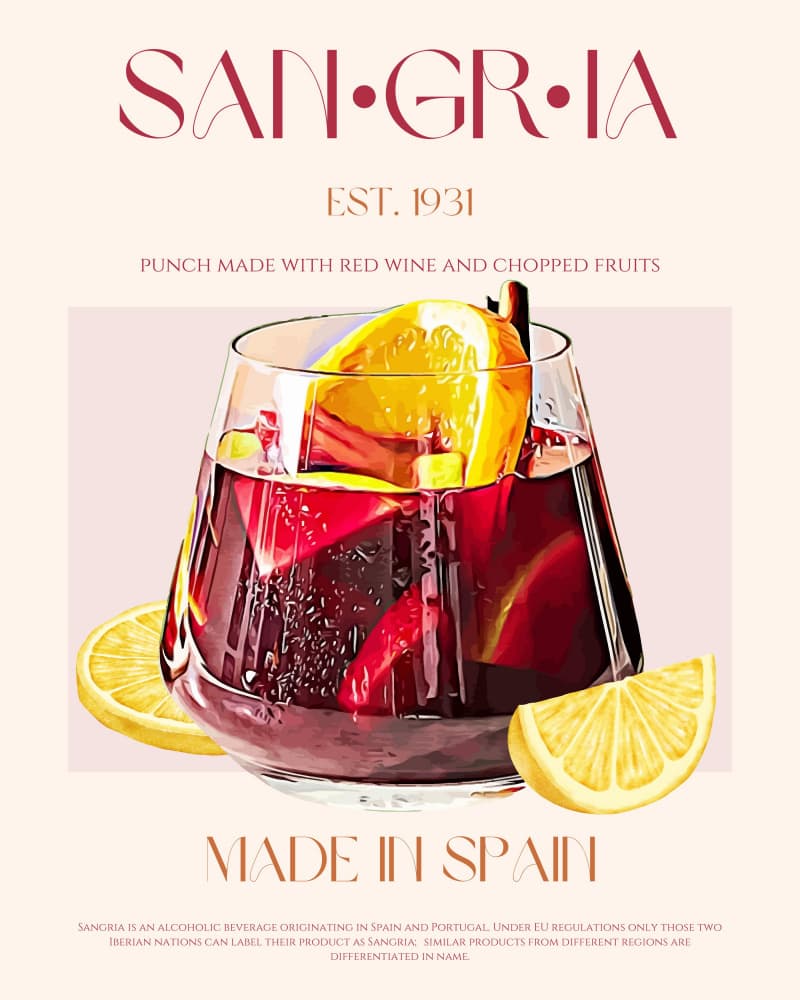 Spanish Summer Sangria by Nazma Khokhar — canvas wall art