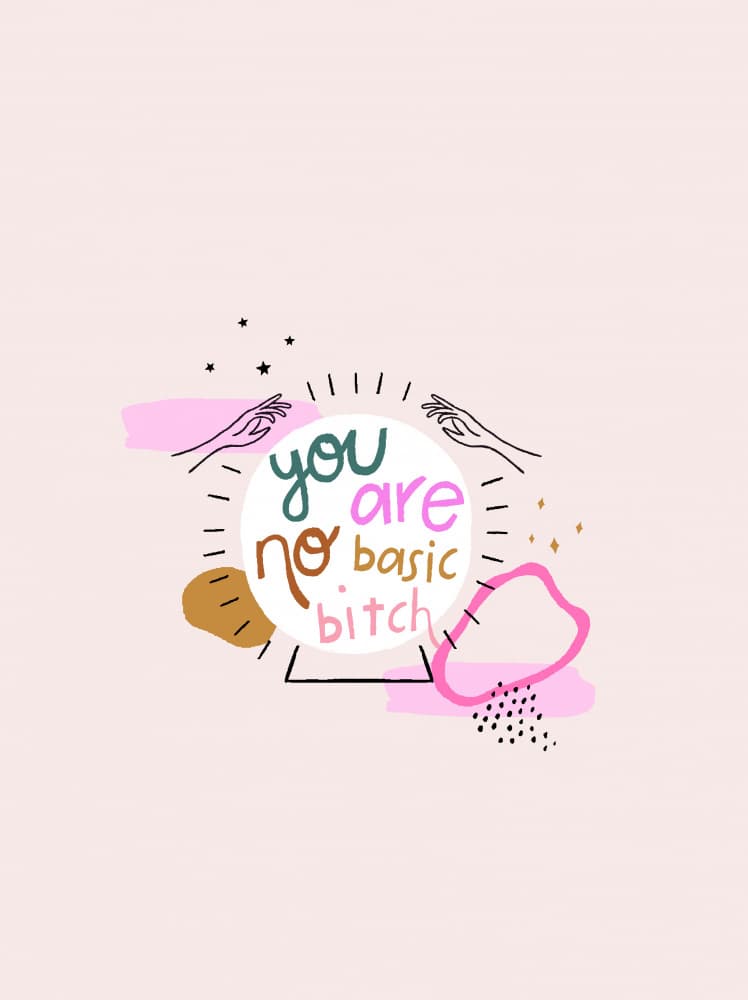 No Basic Bitch Magic by Aislinn Simmonds — canvas wall art