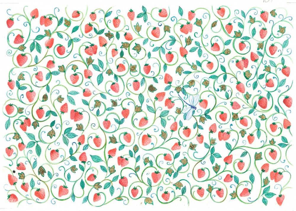 Strawberry Pattern by Isabelle Brent — canvas wall art