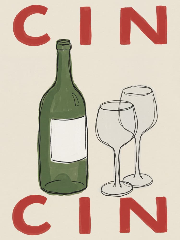 Cin Cin Wine Toast by Andreas Magnusson — canvas wall art
