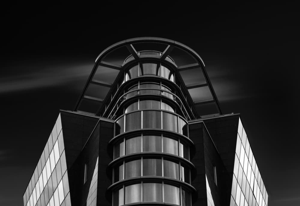 Curved Glass Architecture by Maurits De Groen — canvas wall art