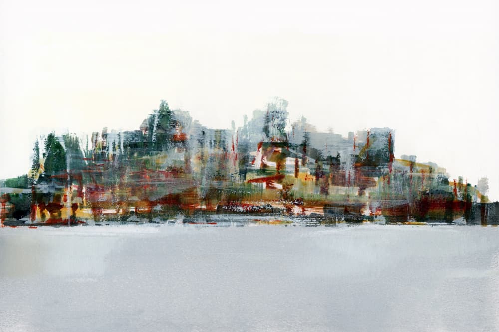Vibrant City Reflection by cartissi — canvas wall art