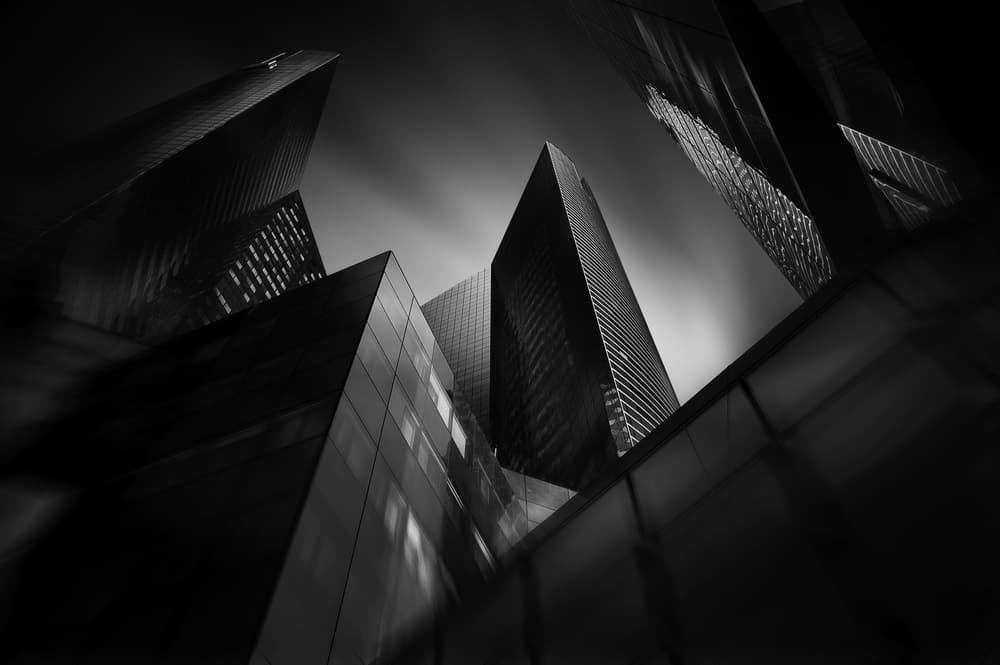 Dramatic Urban Towers by Sebastien DEL GROSSO — canvas wall art
