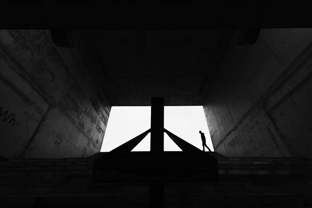 Lone Man Towards Light by João Castro — canvas wall art