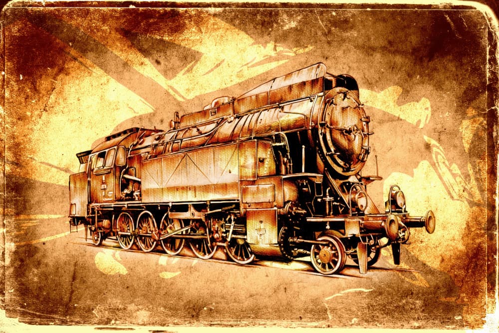 Classic Steam Locomotive by Rafal Kulik — canvas wall art