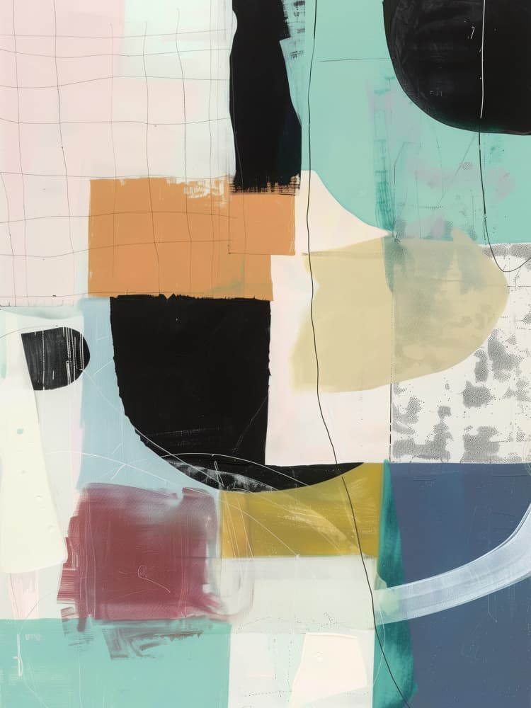 Abstract Layered Shapes by City Art — canvas wall art