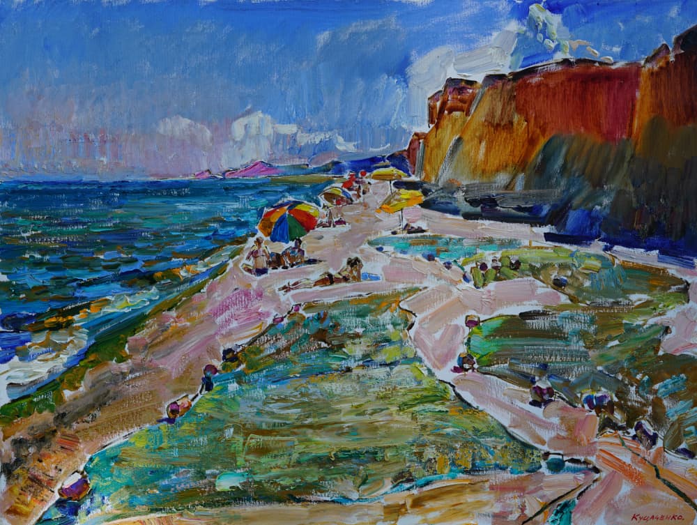 Sunny Beach Day by Andrii Kutsachenko — canvas wall art