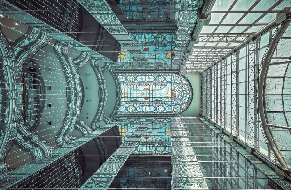 Elegant Atrium Ceiling by Asmaa ElTouny — canvas wall art