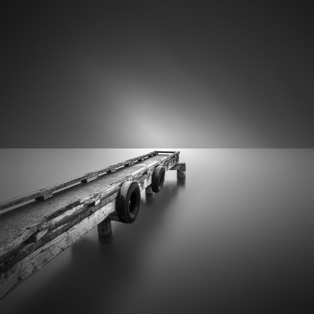 Serene Wooden Pier by Jana Luo — canvas wall art