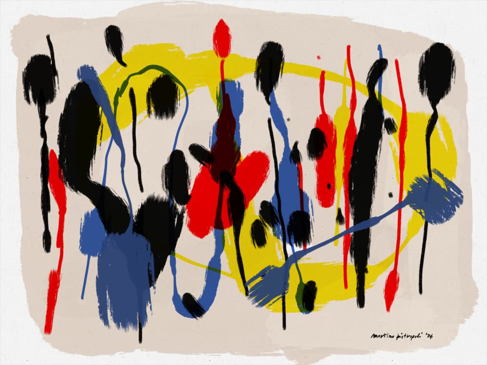 Vibrant Abstract Gestures by Martino Pietropoli — canvas wall art