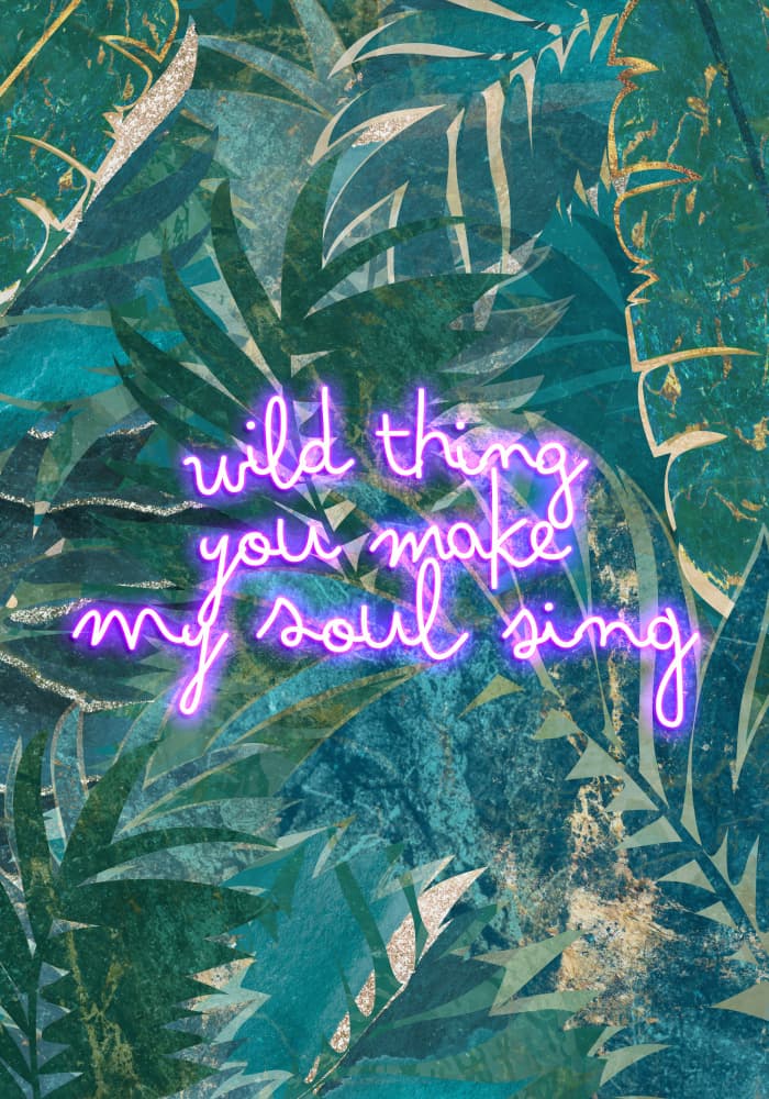 Wild Thing Neon Jungle by Sarah Manovski — canvas wall art