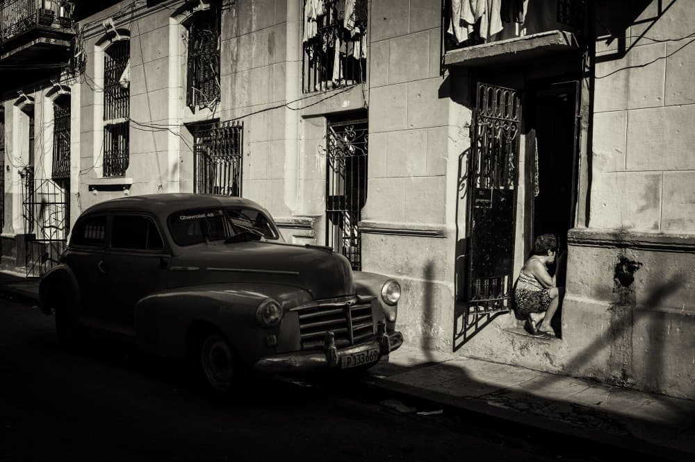 Old Car Street Life by Koji Morishige — canvas wall art