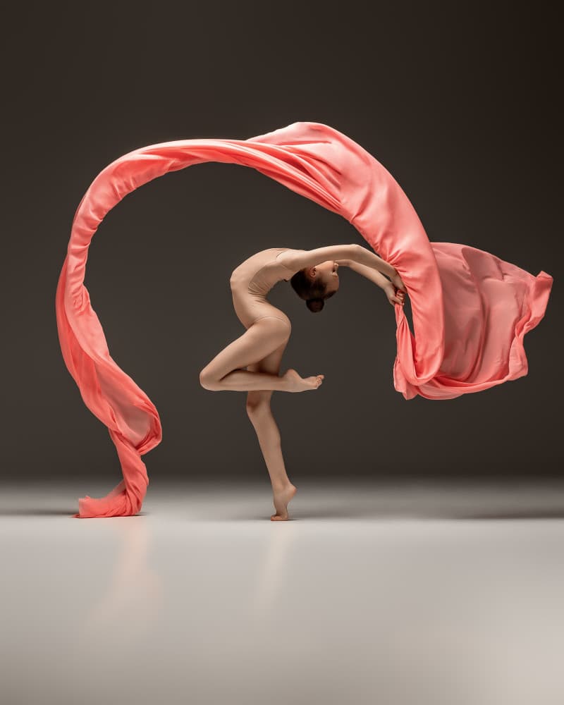 Graceful Fabric Dance by Marnovin — canvas wall art