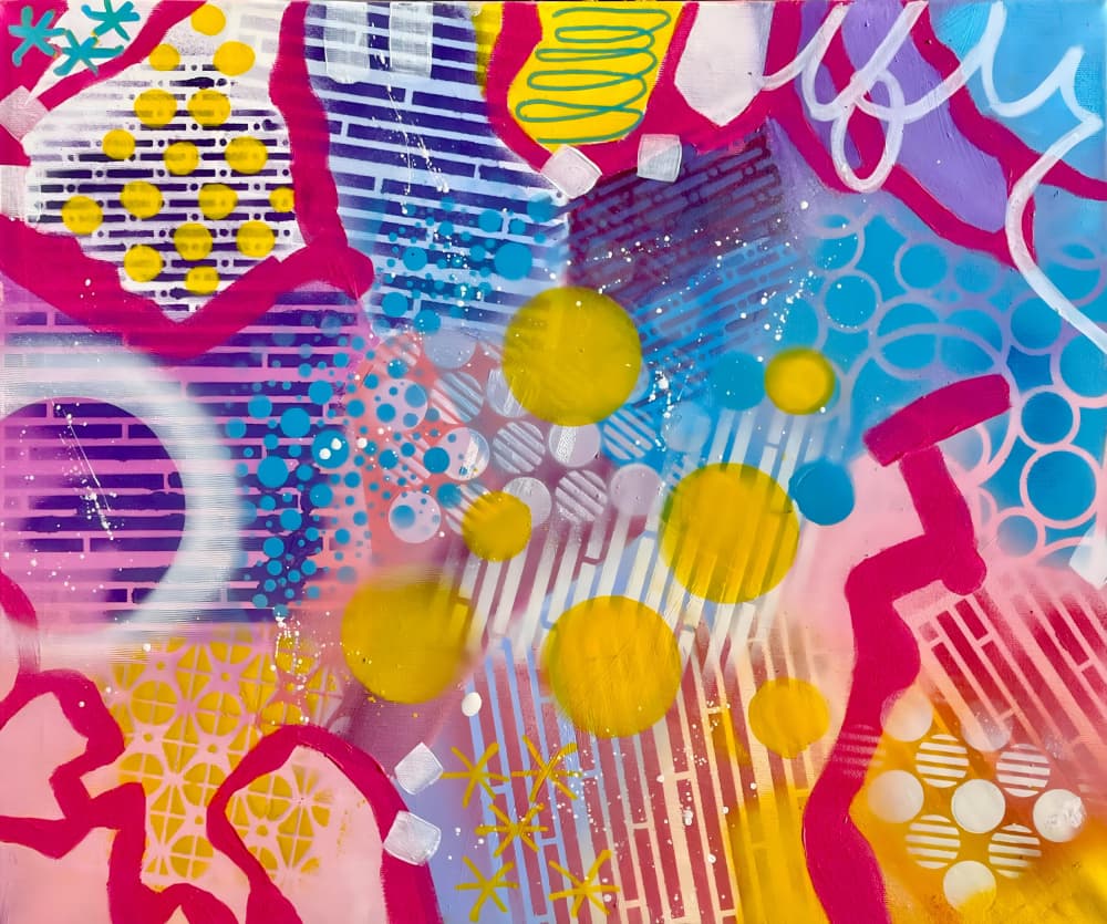 Playful Geometric Colors by Kajsa Bergström — canvas wall art