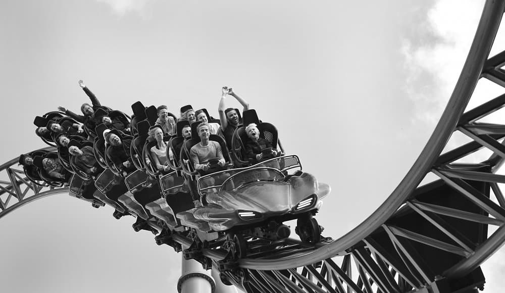 Thrilling Rollercoaster Ride by Kristina Nordin — canvas wall art