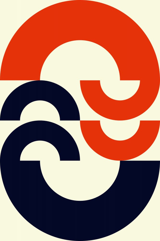 Modern Geometric Arcs by Petr Strnad — canvas wall art