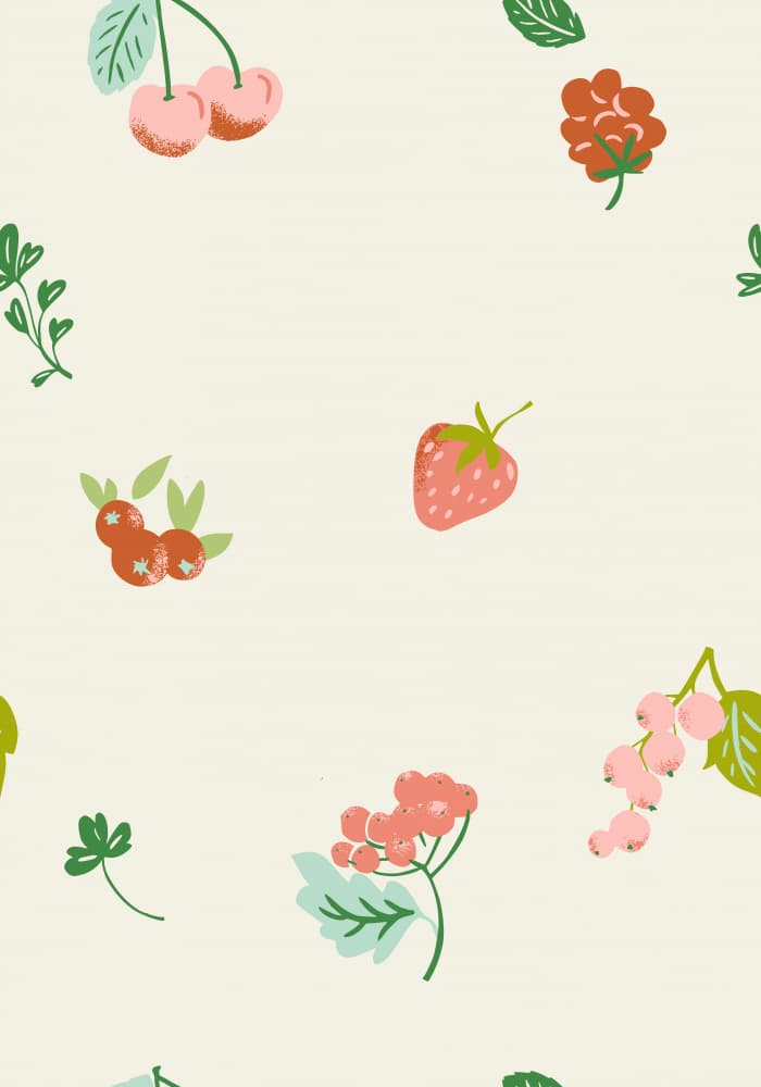 Sweet Berry Pattern by Annick — canvas wall art