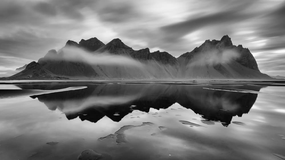 Misty Mountain Reflection by Rebecca Ramaley — canvas wall art