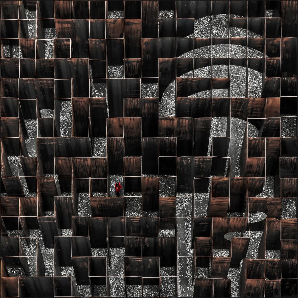 Urban Maze Path by Gilbert Claes — canvas wall art