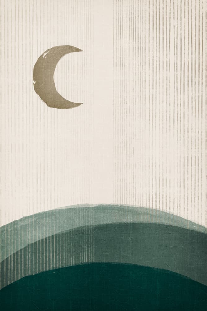 Crescent Moon Hills by Ema Paraschiv — canvas wall art