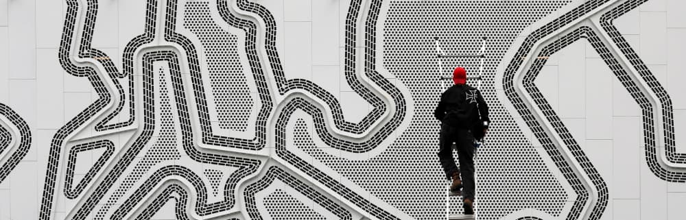 Ascending Geometric Pattern by Ivan Huang — canvas wall art