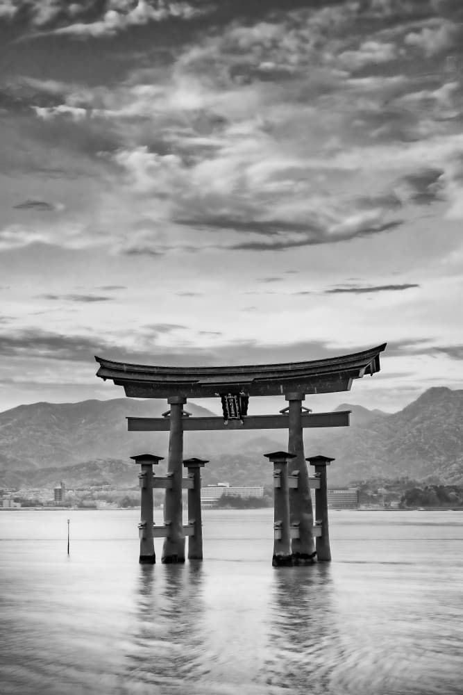 Serene Japanese Torii Gate by Melanie Viola — canvas wall art