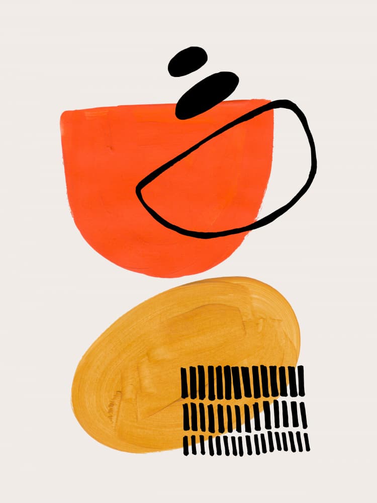 Modern Abstract Shapes by Ejaaz Haniff — canvas wall art