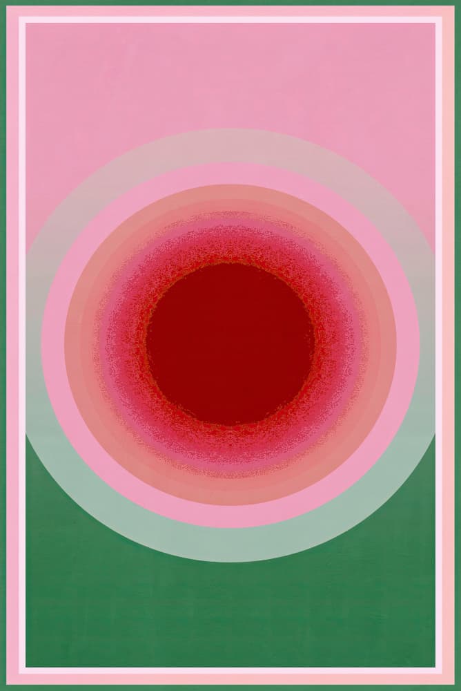 Deep Red Rising Sun by Treechild — canvas wall art