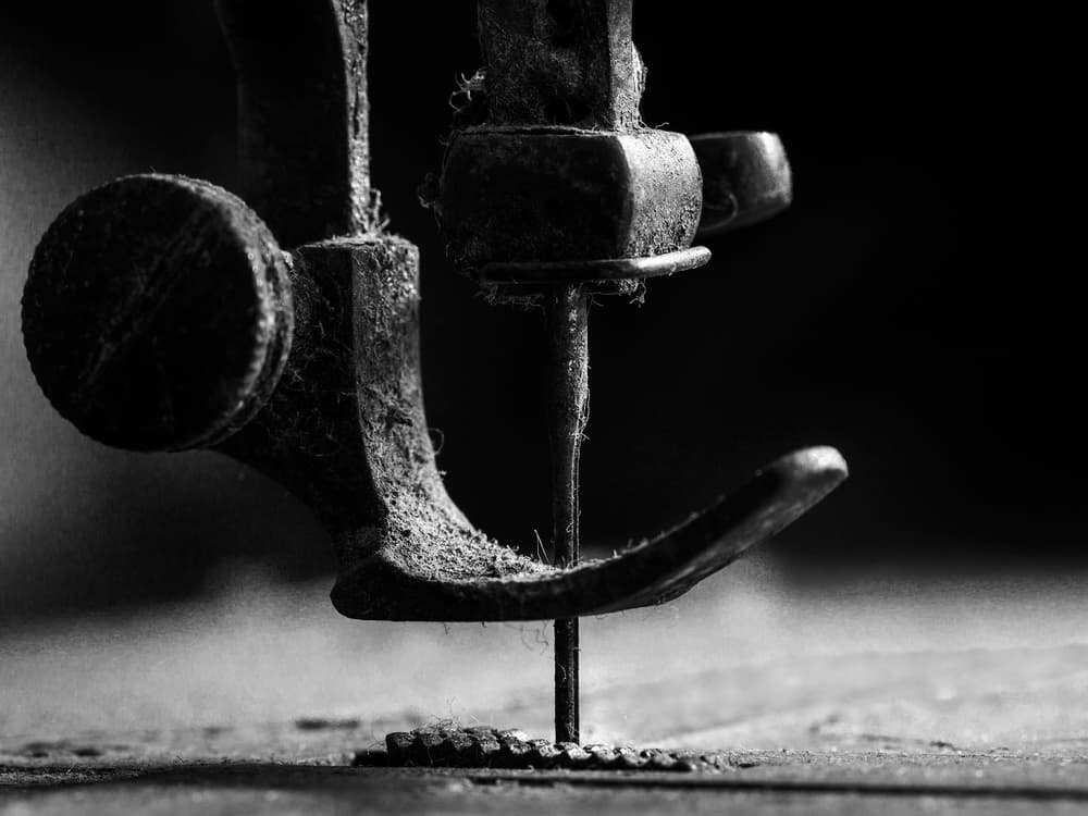 Vintage Sewing Machine Detail by Johanes Januar — canvas wall art