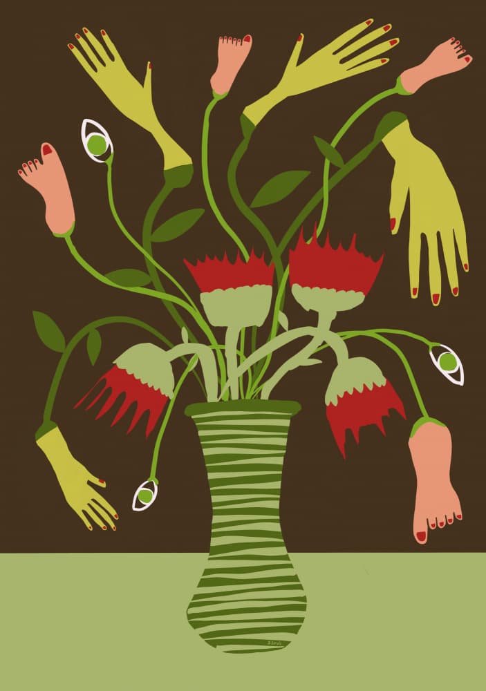 Surreal Human Bouquet by Sharyn Bursic — canvas wall art