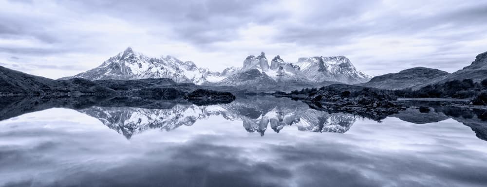 Reflecting Mountain Majesty by Carlos Guevara Vivanco — canvas wall art