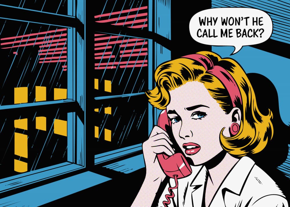 Worried Woman On Phone