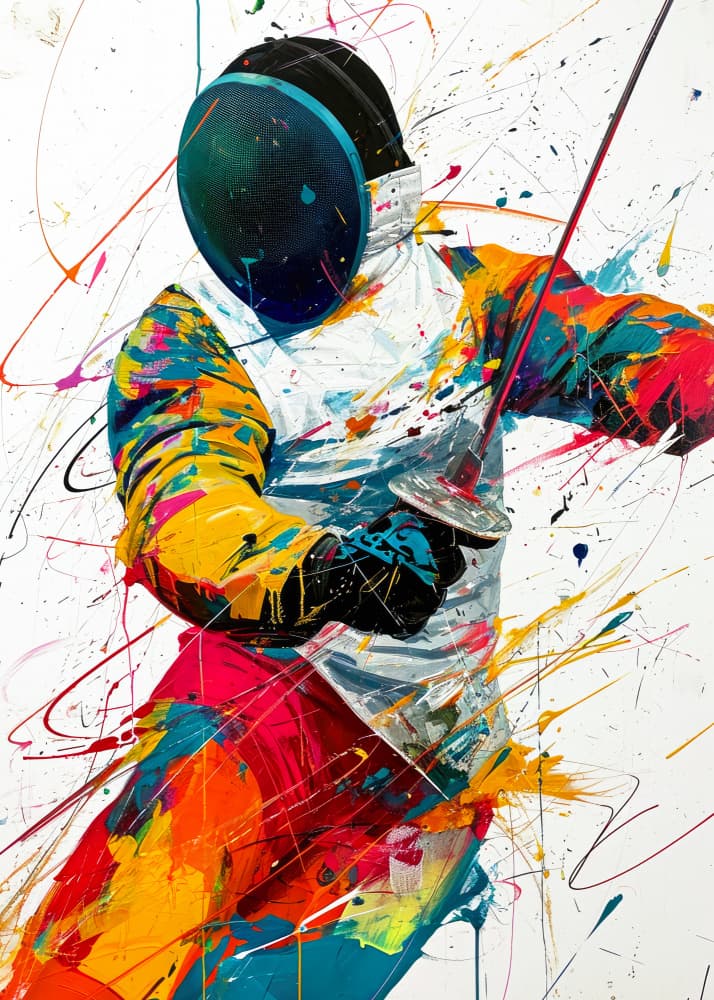 Fencing Burst of Color by Justyna Jaszke — canvas wall art