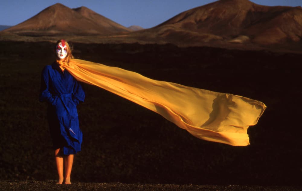 Masked Woman Desert Wind by Dieter Matthes — canvas wall art