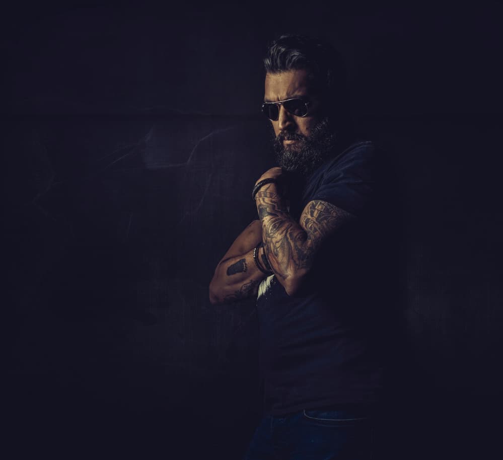 Mysterious Tattooed Man by gNo — canvas wall art