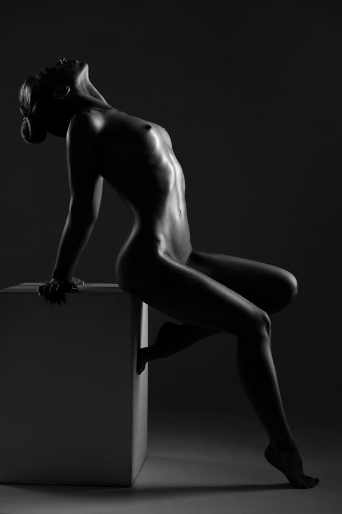 Elegant Nude Silhouette by Leonid Markachev — canvas wall art