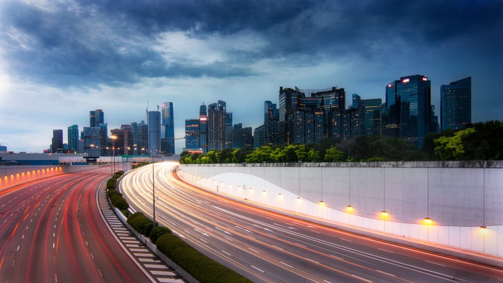 Night City Motion by Mainak Dan — canvas wall art