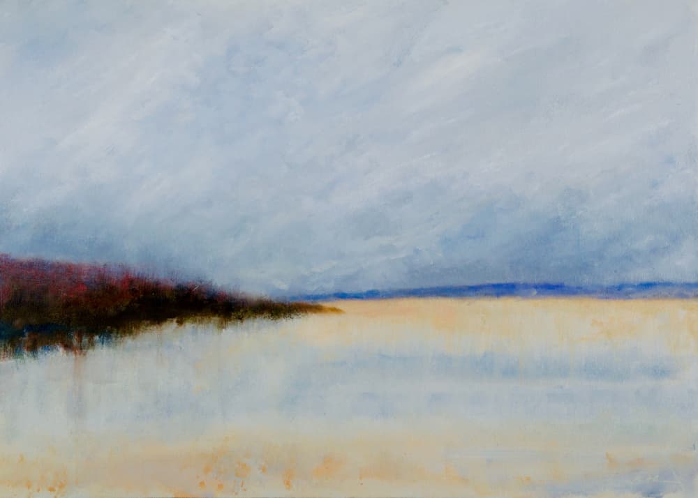 Misty Coastal Horizon by Richard Gombar — canvas wall art
