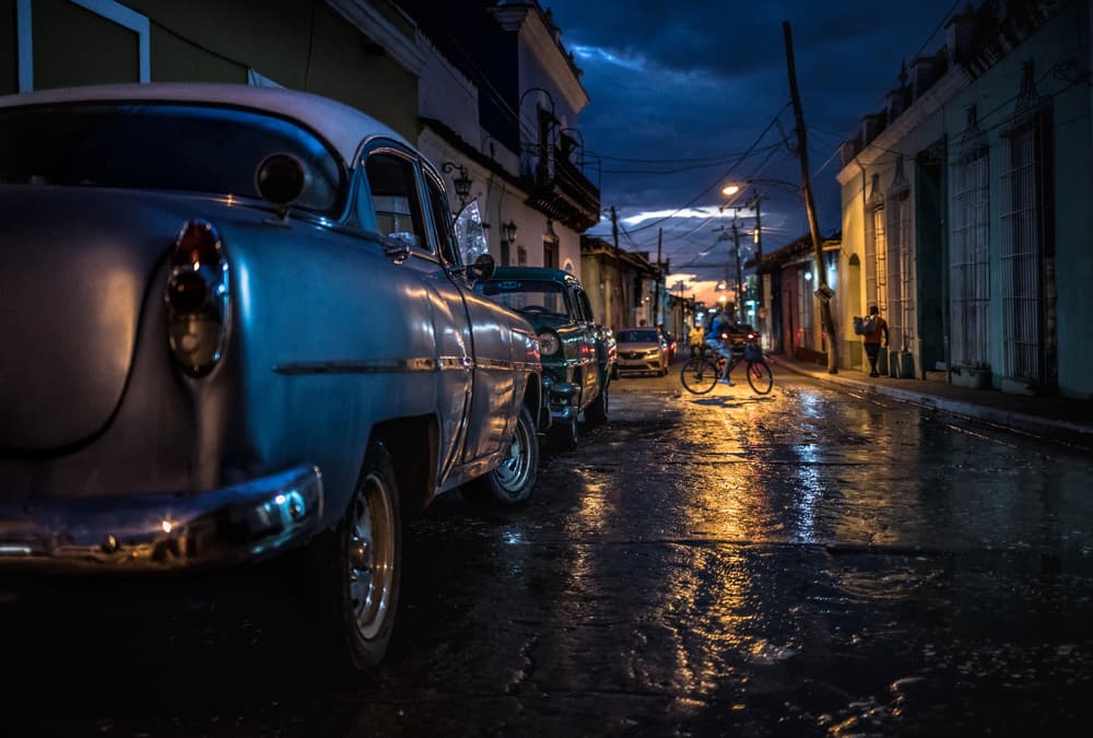 Cuban Night Reflections by Marco Tagliarino — canvas wall art